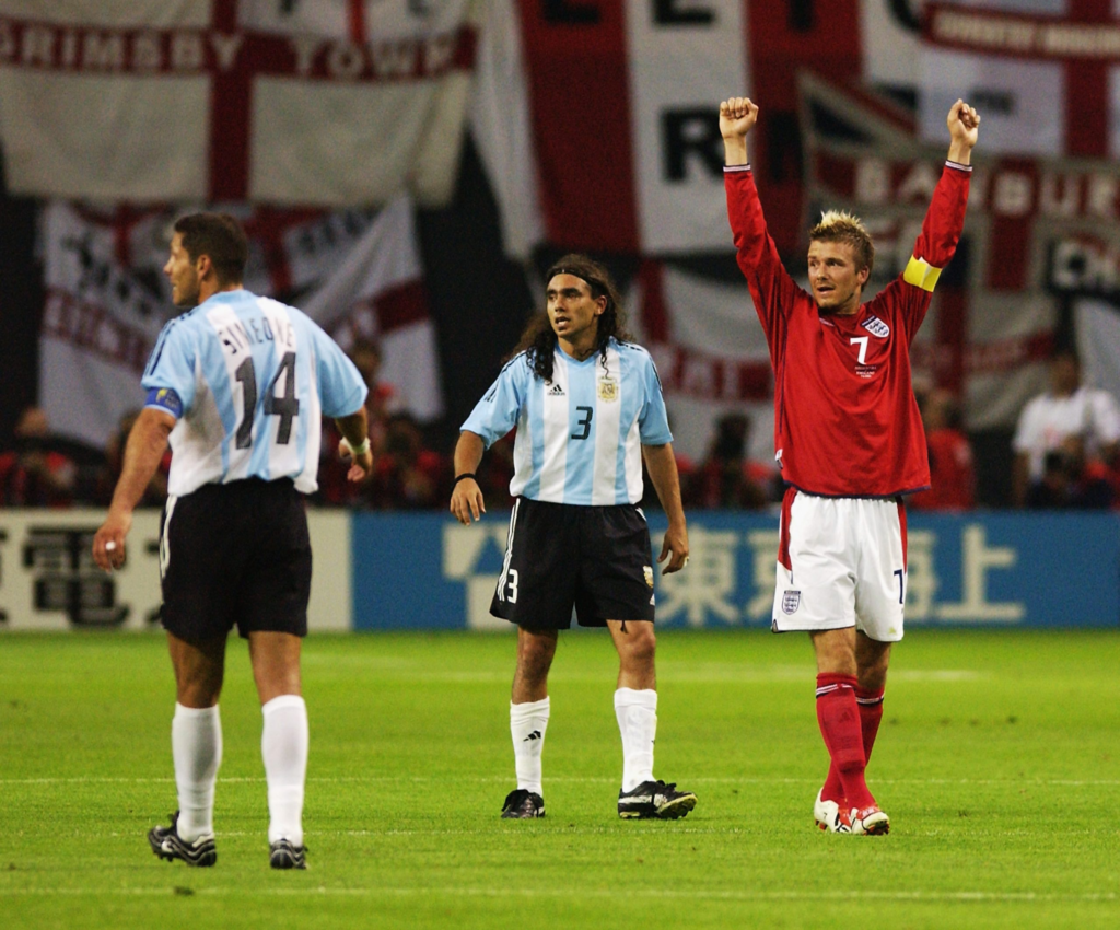 England and Argentina players during a previous World Cup meeting