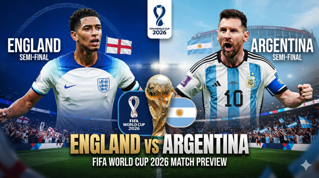 England vs Argentina 2026 World Cup Semi-Final: Schedule